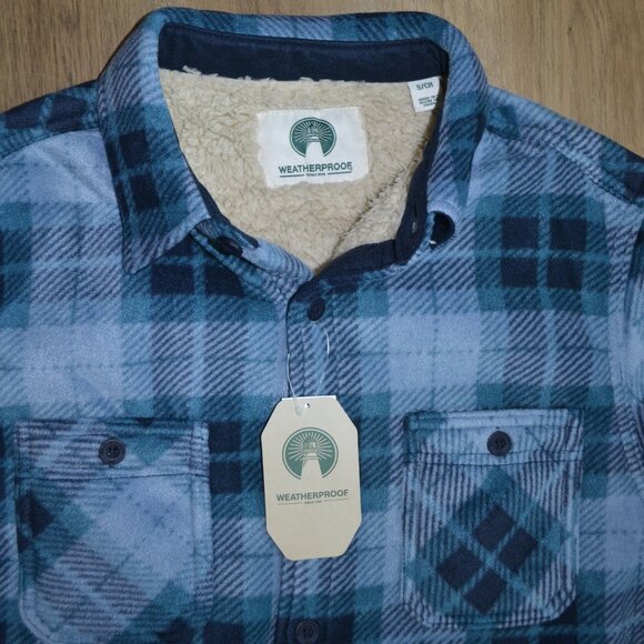 NEW Men's WEATHERPROOF VINTAGE Polar Fleece  Shirt Jacket Shacket Size S Small - Picture 2 of 6
